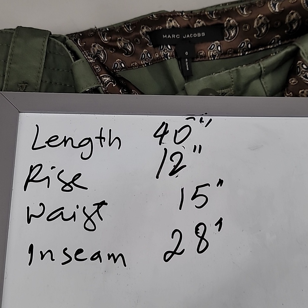 Marc jacobs Olive Green Cargo/ safari Pants with belt - Picture 12 of 13